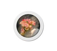 FuninCrea Redondo Marcos de Fotos Diámetro 7 Pulgada, Marcos de Pared Marco Decorativos Creativo, Marco Montado en la Pared para Trabajos de Fotografía, Pintura Artística