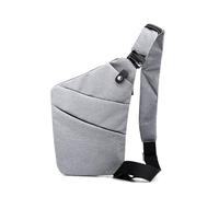 FuninCrea Sacoche Homme Bandouliere Antivol Sling Bag 5 Poches Sac Antivol Sac de Poitrine avec Bande Réfléchissante, Léger Sac Poitrine Homme Sacoche Banane Personal Flex Bag