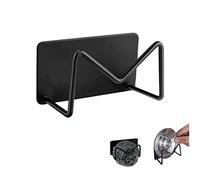 FuninCrea Soporte para Esponja, Soporte de Fregadero de Cocina Gancho de Esponja de Acero Inoxidable Autoadhesivo Accesorios de Cocina para Desagüe de Esponja y Almacenamiento de Cocina (Negro)