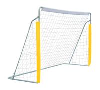 FUNJEPE Portería de fútbol portátil de acero de 8 pies para entrenamiento al aire libre con red de fútbol a prueba de putrefacción y bolsa de transporte negra, 240 cm