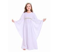 Funjoyz Disfraz de ángel Niñas Niños Vestido Blanco Angelito Para Navidad Halloween Año Nuevo Carnaval Mascarada Fiesta de Cumpleaños Cosplay,Accesorios de Ropa de ángel 105-160 CM