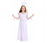 Funjoyz Disfraz de ángel Niños Niñas Vestido Blanco Angelito Para Navidad Halloween Año Nuevo Carnaval Mascarada Fiesta de Cumpleaños Cosplay,Accesorios de Ropa de ángel,A2