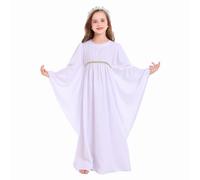 Funjoyz Disfraz de ángel Niños Niñas Vestido Blanco Angelito Para Navidad Halloween Año Nuevo Carnaval Mascarada Fiesta de Cumpleaños Cosplay,Accesorios de Ropa de ángel 110-160 CM