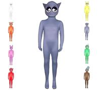 Funjoyz Disfraz de Sprunkiis NiñOs Niña Niños Halloween Pelele Gris Gracioso Carnaval Cosplay Mascarada Navidad Fiesta de Temática Cumpleaños 5-14 años 110-160 CM