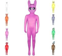 Funjoyz Disfraz de Sprunkiis NiñOs Niña Niños Halloween Pelele Rosa Gracioso Carnaval Cosplay Mascarada Navidad Fiesta de Temática Cumpleaños 5-14 años 110-163 CM