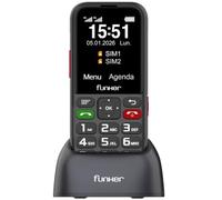 Funker C180 Teléfono Móvil 4G para Mayores y Hogar, Teclas Grandes, Pantalla 2,4”, Base de Carga, Batería 1800 mAh, Teclas Easy, Sonido Alto Voice HD, Negro