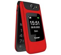 Funker C200 Comfort 4G - Teléfono móvil 4G Volte de Tapa para Mayores, Botones y Teclas Grandes, fácil de Usar, botón SOS, USB-C, 3 memorias directas, Bateria 1000mAH (Rojo)