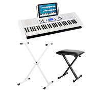 FunKey 61 "Edición" Pro blanco set incl. soporte teclado y banqueta