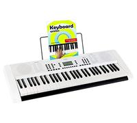 FunKey 61 Edition Pro Set Blanco (300 sonidos, 300 ritmos, conexión para micrófono y auriculares, puerto MP3/USB, incluye escuela de teclado) blanco