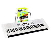 FunKey 61 Edition Set Blanco (300 sonidos, 300 ritmos, pantalla LCD, conexión para micrófono y auriculares, incluye escuela de teclado) blanco