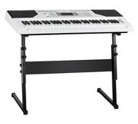 FunKey 61 Edition Touch Blanco Safety Fix: teclado táctil de 61 teclas, pantalla LCD detallada, conexión para micrófono y auriculares, soporte en Z y fijación con tornillo.