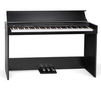 FunKey DP-1088 SM Teclado de piano digital delgado - 88 teclas sensibles a la velocidad y 3 pedales - 20 sonidos - Altavoces estéreo integrados y 2 tomas para auriculares - Negro mate