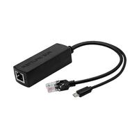 FUNKID PoE Splitter Micro USB Active Power Over Ethernet 48V a 5V 2.4A para tabletas, IEEE 802.3af compatible con Raspberry Pi 4, cámaras de seguridad y más