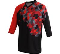 Funkier Flow-MTB Enduro 3/4 Jersey in Red/Black - X-Large