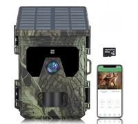 FunKind 4G Solar Camara Fototrampeo 4G con App, 30MP 2K Camara Caza con SIM para Teléfono Enviar Fotos, Cámara de Caza Nocturna, Movimiento Activado Impermeable Cámara Fototrampeo
