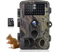 FunKind Camara Caza 4K 50MP, Camara Fototrampeo con Sensor de Movimiento, Cámara de Caza Nocturna Impermeable IP65, Visión Nocturna hasta 25m, Micro SD 32GB (HC802A)