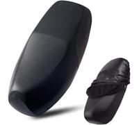 Funklu Funda para Asiento de Moto Impermeable y Universal, Funda Impermeable para Asiento de Motocicleta Almohadilla de Cuero Asiento, Antideslizante, resiste arañazos y es Transpirable(Negro)