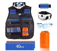 Funklu Kit de Chaleco Táctico para Niños, Chaleco Táctico para Niños para Pistolas Nerf N-Strike Elite