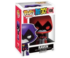 Funko 9509 - Teen Titans Go, Figura Pop Vinilo 108 Raven Red Edición Limitada