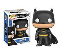 Funko Batman [Classic Black Suit]: DC Universe x POP! Heroes Figura de vinilo y 1 POP! Paquete de protector gráfico de plástico PET compatible [#144/11496 - B]