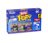 Funko Bitty Pop! 4 Pack DC : Batman, Batgirl, The Riddler + Mystery | Merchandising Oficial de Superheroes - Mini Figuras de 2,2 cm con Expositor - Decoración de Tartas y Regalo de Fiesta