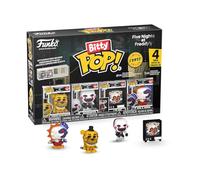 Funko Bitty Pop! 4 Pack: Five Nights at Freddy'S - FNAF - Golden Freddy, Marionette, Lolbit, Sun & Moon - 1 in 6 Chance of Receiving The Rare Chase Variant - Styles May Vary - 0,9 Pulgadas (2,2 cm)