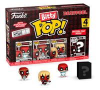 Funko bitty pop! 4 pack: marvel - deadpool sleepover, larp, heavy meta