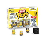 Funko Bitty Pop! 4 Pack: Minions - Eye-Matie,CRO-Minion,Au Naturel & More | Merchandising Oficial de Cartoon/Animation - Mini Figuras de 2,2 cm con Expositor - Decoración de Tartas y Regalo de Fiesta