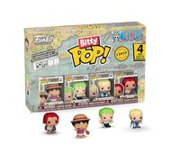 Funko Bitty Pop! One Piece - Luffy 4pk Y una Minifigura Misteriosa Sorpresa - 0.9 Inch (2.2 Cm) Coleccionable - Repisa Apilable Incluida - Idea de Regalo - Relleno para Bolsa de Regalos