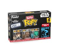 Funko Bitty Pop! 4 Pack: Star Wars - Han Solo, Chewbacca, Greedo, Mystery Mini Figure - Styles May Vary - 0,9 Pulgadas (2,2 cm) Coleccionable - Estante de exhibición apilable Incluido
