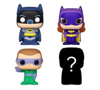 Funko Bitty Pop! DC - Batman, Batgirl, The Riddler Y una Minifigura Misteriosa Sorpresa - 0.9 Inch (2.2 Cm) - DC Comics Coleccionable- Repisa Apilable Incluida - Idea de Regalo