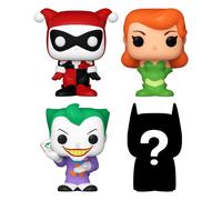 Funko Bitty Pop! 4 Pack: DC Comics - Harley Quinn, The Joker, Poison Ivy, Mystery Mini Figure - Styles May Vary - 0,9 Pulgadas (2,2 cm) Coleccionable - Estante de exhibición apilable Incluido