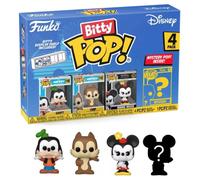 Funko Bitty Pop Disney Pack 4 Goofy/Chip/Minnie Mouse/Figura Misteriosa