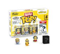 Funko Bitty Pop! Minions - Roller Skating Stuart 4PK - Roller Skating Stuart, Pajama Bob, Kung Fu Kevin Y una Minifigura Misteriosa Sorpresa - 0.9 Inch (2.2 Cm) - Minions 2 Coleccionable