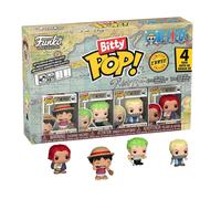 Funko Bitty Pop! Paquete de 4: One Piece - Luffy - Zoro - Morgan con mano de hacha - Mini figura misteriosa - Los estilos pueden variar Y una mini figura misteriosa Sorpresa - 0,9 pulgadas (2,2 cm)