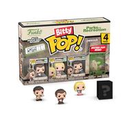 FUNKO Bitty Pop!: Parks & Recreation - Ron Swanson, Leslie Knope, Andy Dwyer y Misterio - 0.9 Pulgadas (2.2 cm) Coleccionables - Idea de Regalo