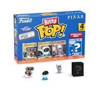 Funko Bitty Pop! Pixar - Wall-E 4PK - Wall-E, Eve, MO Y una Minifigura Misteriosa Sorpresa - 0.9 Inch (2.2 Cm) - Pixar Collection Coleccionable- Repisa Apilable Incluida - Idea de Regalo
