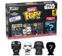Funko Bitty Pop Star Wars Pack 4 Darth Vader/Piloto de combate TIE/Stormtrooper/Figura Misteriosa