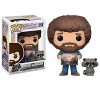 Funko - Bob Ross and Raccoon - Figura Multicolor, 9 cm, 25701