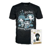 Funko Camiseta Boxed Tee Harry Potter Holiday – Ron, Hermione y Harry – Talla L