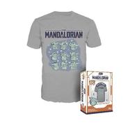 Funko Boxed tee: Mandalorian - Grogu (The Child, Baby Yoda) On Ship - Small - Star Wars: The Mandalorian S9 - Camiseta, Franela - Ropa - Idea Manga Corta para Adultos Hombres