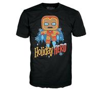 Funko Boxed tee: Marvel Holiday - GB Iron Man - Extra Large - XL - Camiseta, Franela - Ropa - Idea Manga Corta para Adultos Hombres y Mujeres- Mercancia Oficial