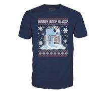 Funko Camiseta Star Wars Holiday R2D2 Snowman Manga corta XL Oficial