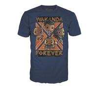 Funko Boxed Tees: Black Pander, Wakanda Forever, Group, XL, Black Panther, Wakanda Forever, Camiseta, Franela, Ropa, Idea Manga Corta para Adultos Hombres y Mujeres