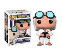 Funko Dr. Emmet Brown: Back to The Future x Pop! Movies Figura de Vinilo y 1 Pop! Paquete de Protector gráfico de plástico Pet Compatible (BCC9401G5)