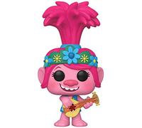 POP Funko DreamWorks Trolls 47349 World Tour - Figura de Poppy con Guitarra - Figura de Vinilo 9 cm (UK Exclusive)