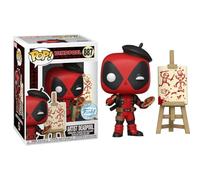 Funko- Figura Pop Deadpool as French Painter Exclusive Muñecos acción, Multicolor (127934)