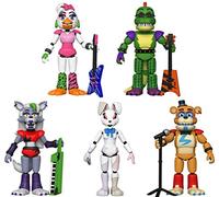 Funko Five Nights at Freddy's Security Breach Action Figure Set of 5 - Glamrock Chica, Montgomery Gator, Roxanne Wolf, Vanny, Glamrock Freddy Bundle