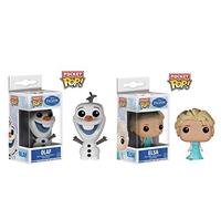 Funko Frozen Elsa Mini Pocket Pop and Frozen Mini Pocket Pop Olaf Bundle - 2 Items by