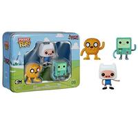 Funko FUN4866 POP Vinyl Pocket POP 3-Pack Tin Adventure Time BMO, Jake, Finn Action Figure Playsets